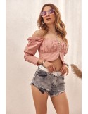 Graue Jeansshorts RR2096 – Online-Shop – Boutique